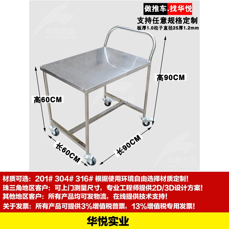 STC-09不（bú）鏽鋼（gāng）移動工作車打包工作（zuò）車平（píng）台車